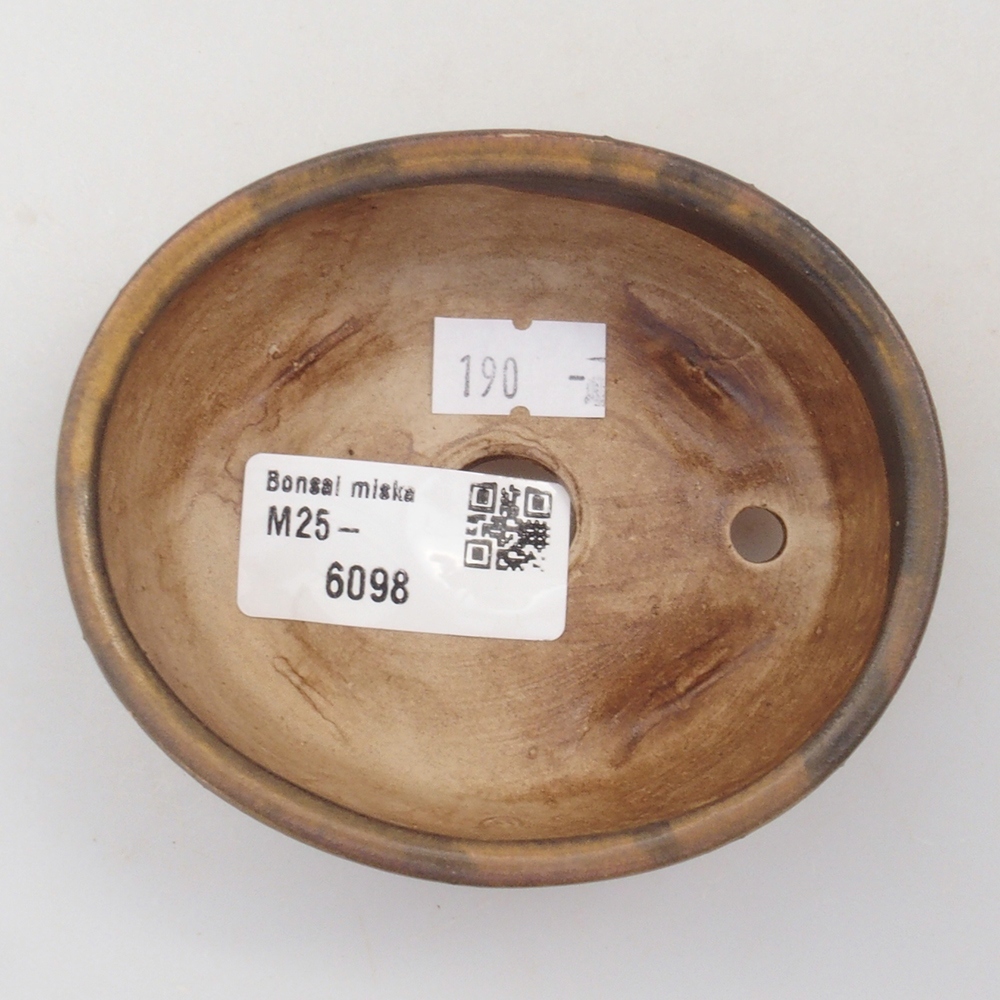 Keramická bonsai miska 9 x 8 x 3,5 cm, barva hnědá