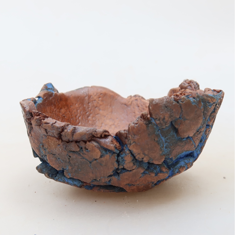 Keramická Skořápka 9 x 9 x 4 cm , barva modrá