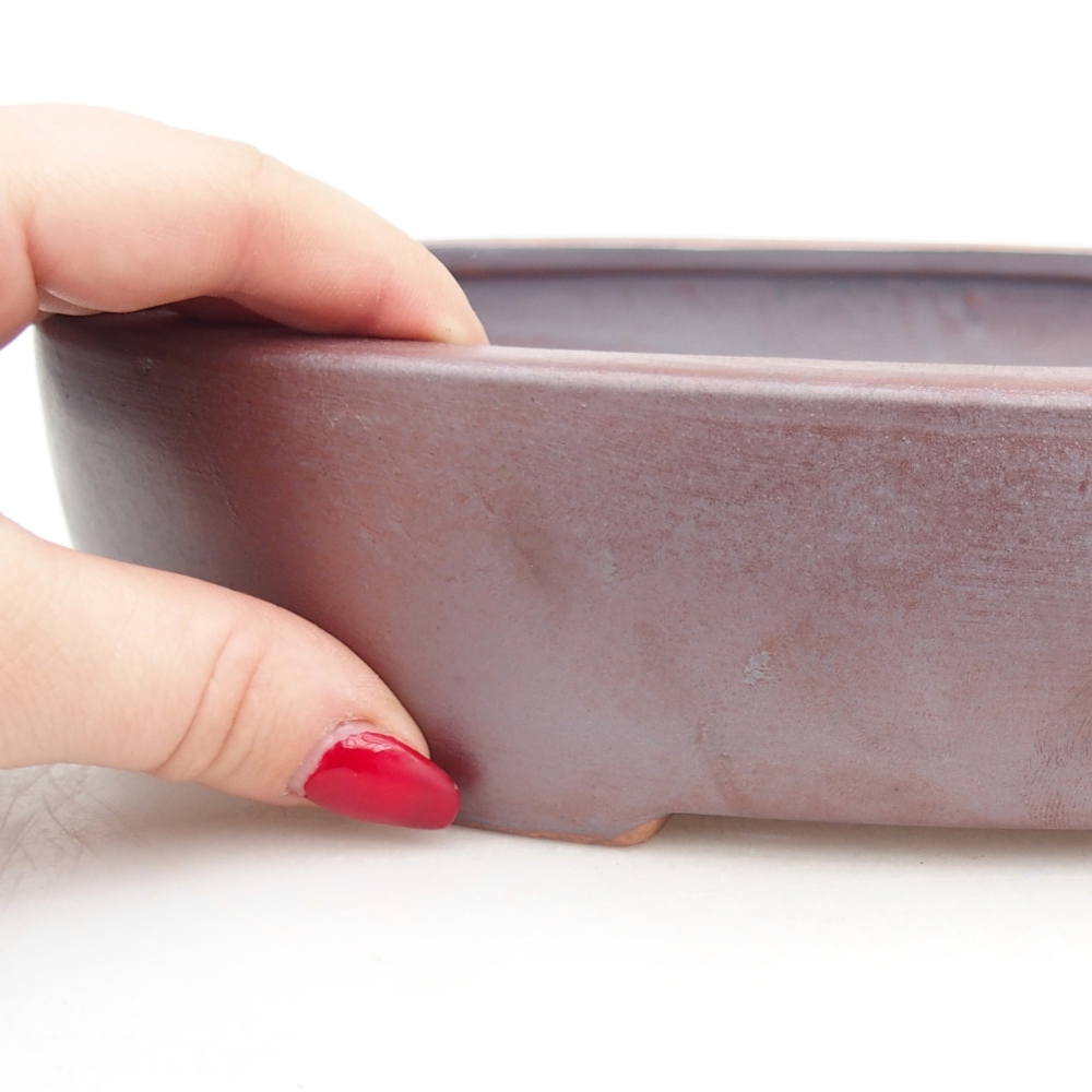 Keramická bonsai miska 27 x 21 x 5 cm, barva kovová