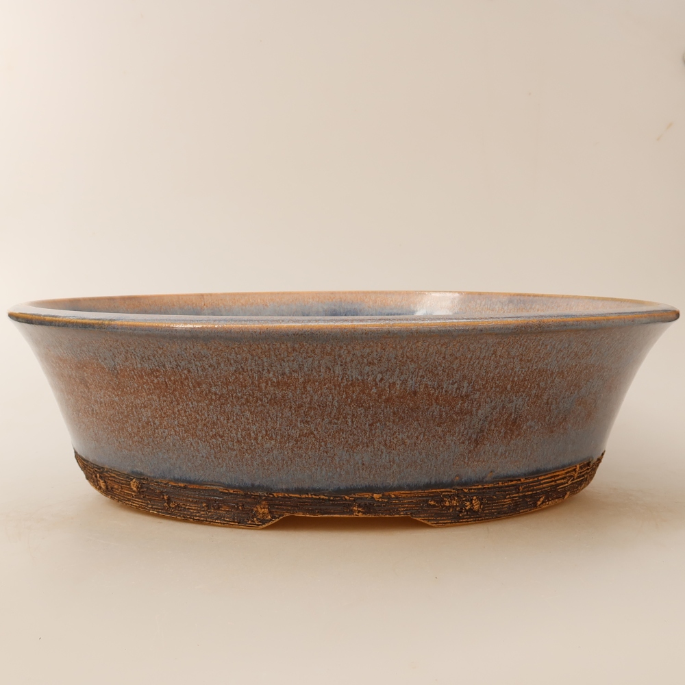 Keramická bonsai miska 31 x 31 x 8 cm, barva modrá
