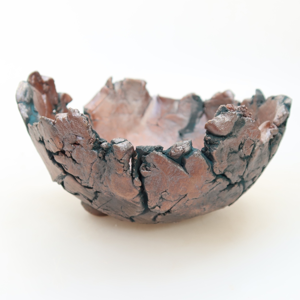 Keramická Skořápka 14 x 13 x 7 cm , barva zelená