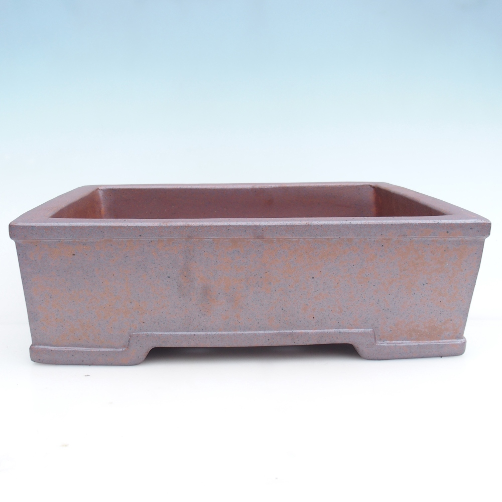 Keramická bonsai miska 35,5 x 27 x 11 cm, barva kovová