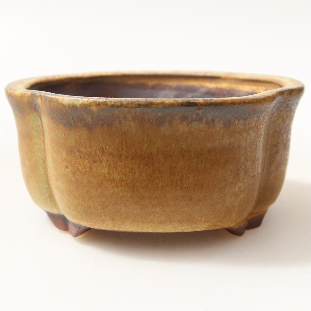 Keramická bonsai miska 8 x 7,5 x 3,5 cm, barva zelená