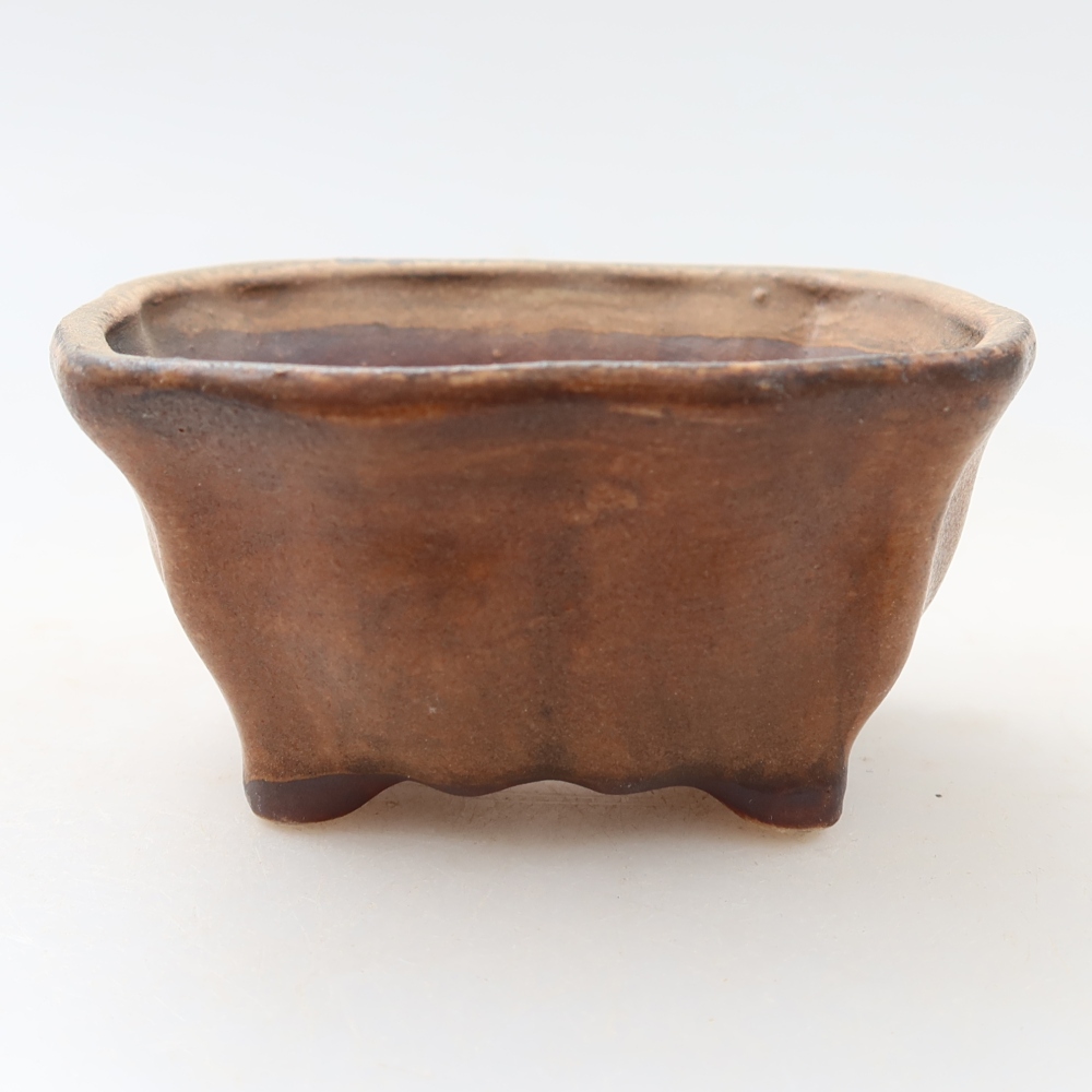 Keramická bonsai miska 7 x 7 x 3,5 cm, barva růžová