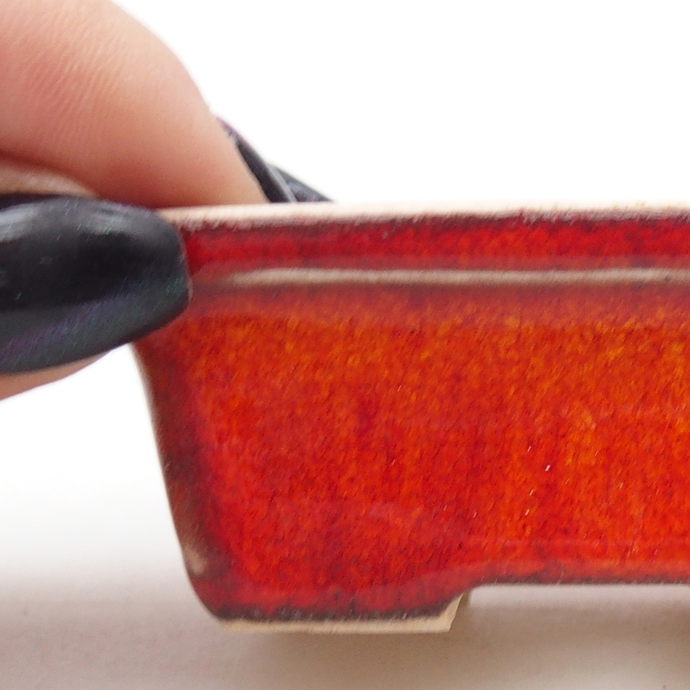 Mini bonsai miska 6,5 x 4,5 x 2,5 cm, barva oranžová