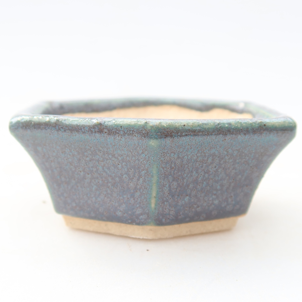 Keramická bonsai miska 6 x 5,5 x 2,5 cm, barva šedá
