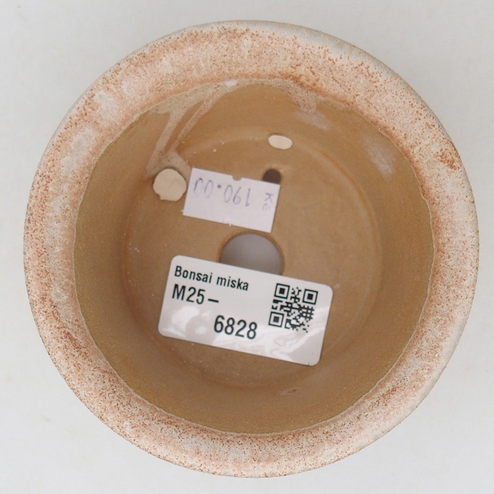 Keramická bonsai miska 9 x 9  x 5 cm, barva béžová