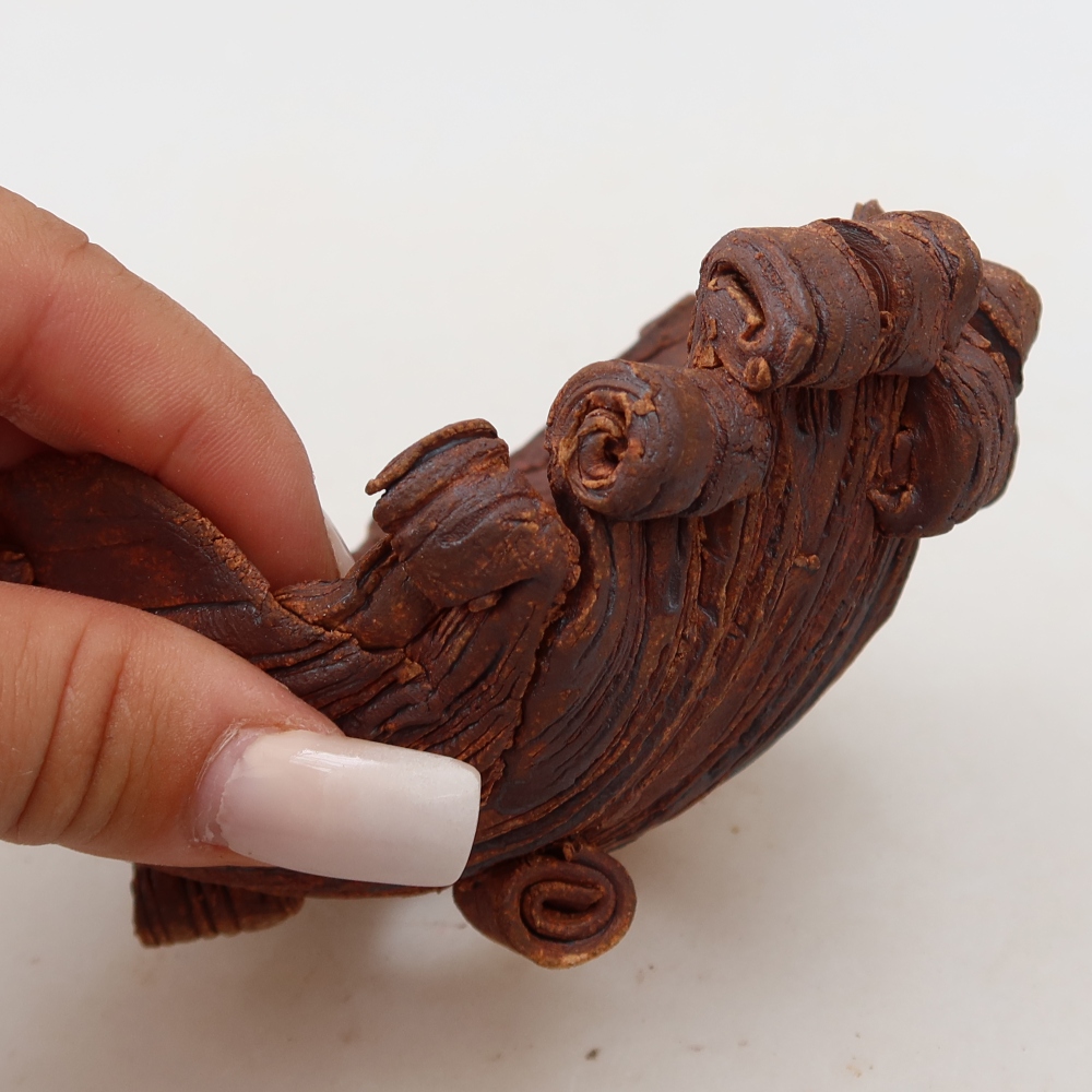 Keramická Skořápka  13,5 x 10,5 x 7 cm , barva hnědá