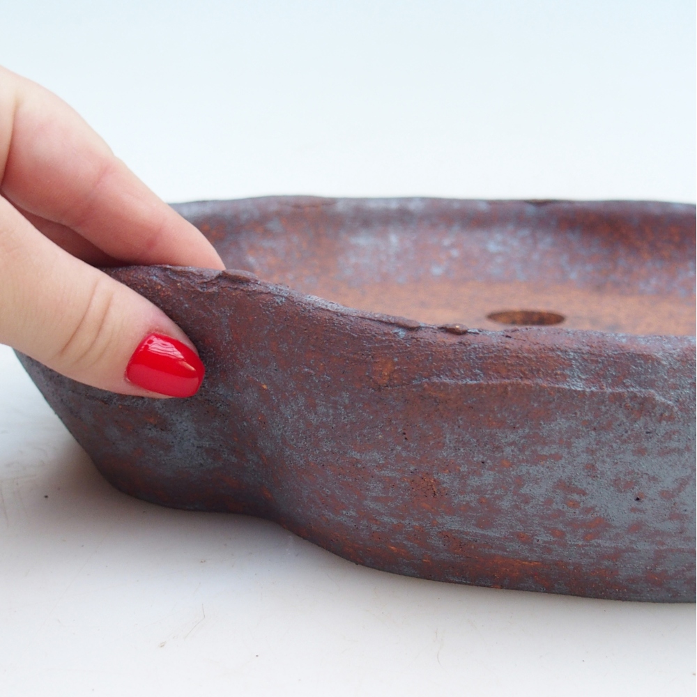 Bonsai miska 32 x 32 x 5,5 cm , barva hnědá