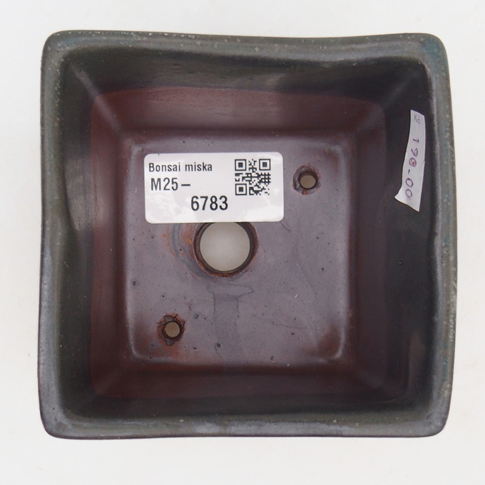 Keramická bonsai miska 9 x 9  x 8,5 cm, barva šedá