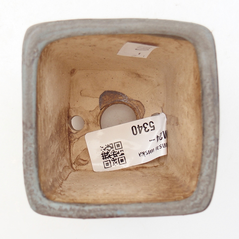 Keramická bonsai miska 6,5 x 6,5 x 7 cm, barva modrá