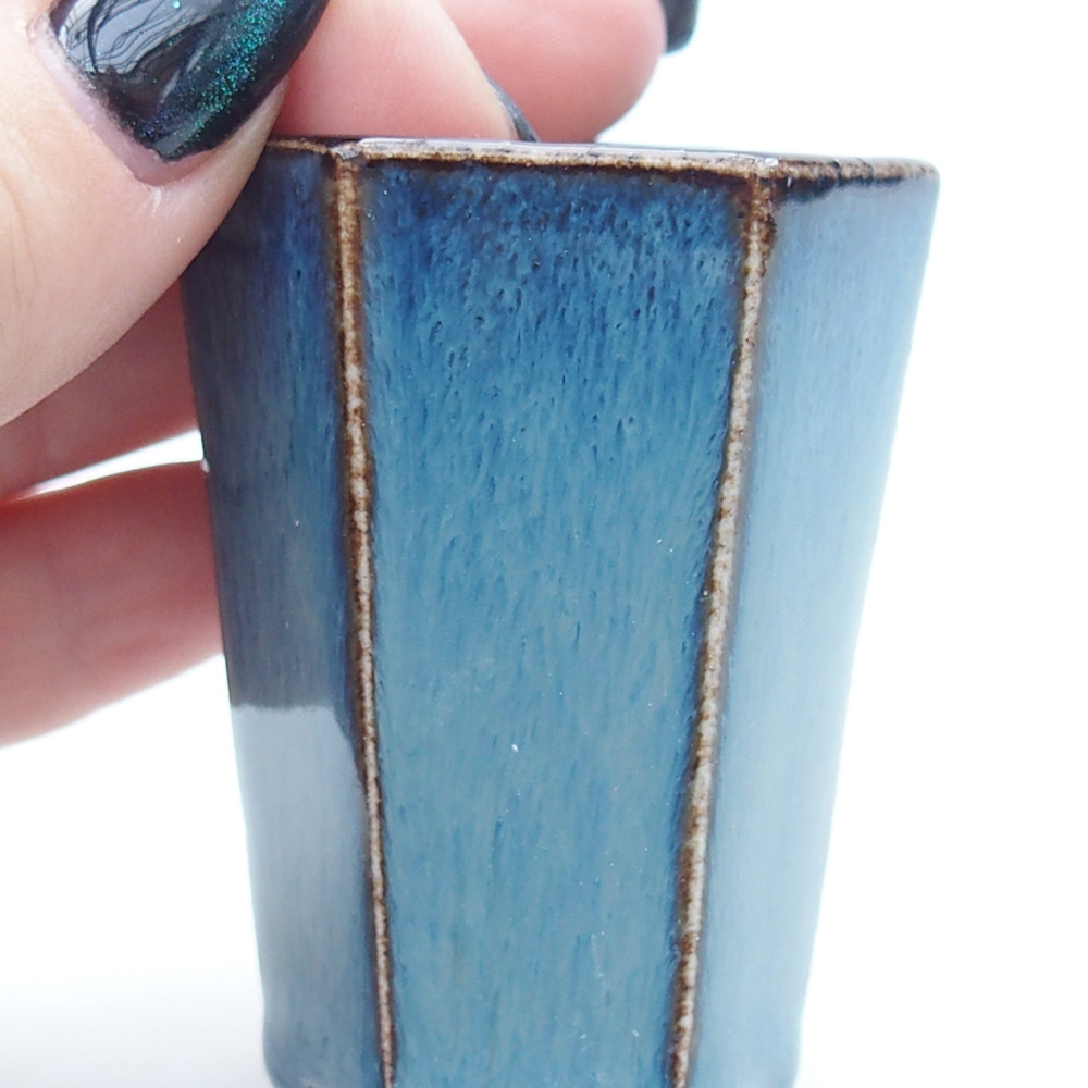 Mini bonsai miska 4 x 3,5 x 5,5 cm, barva modrá