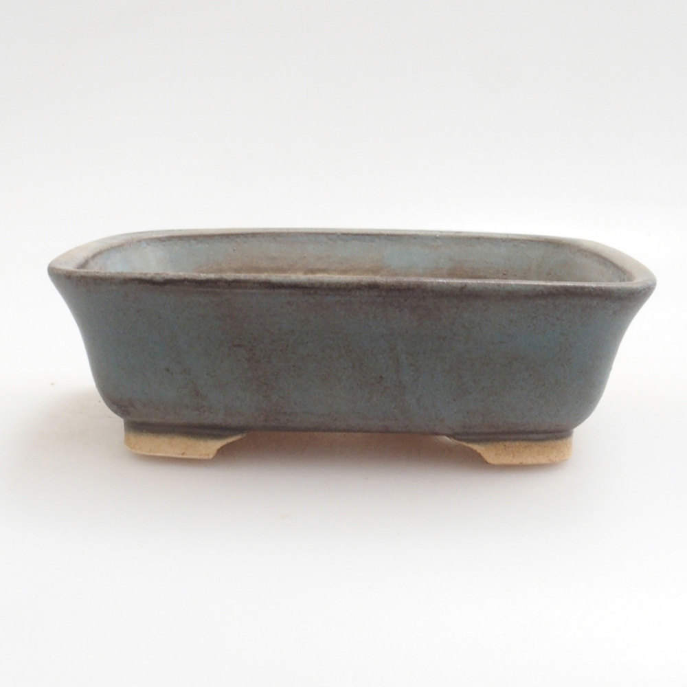 Keramická bonsai miska 14,5 x 12 x 4,5 cm, barva modrá