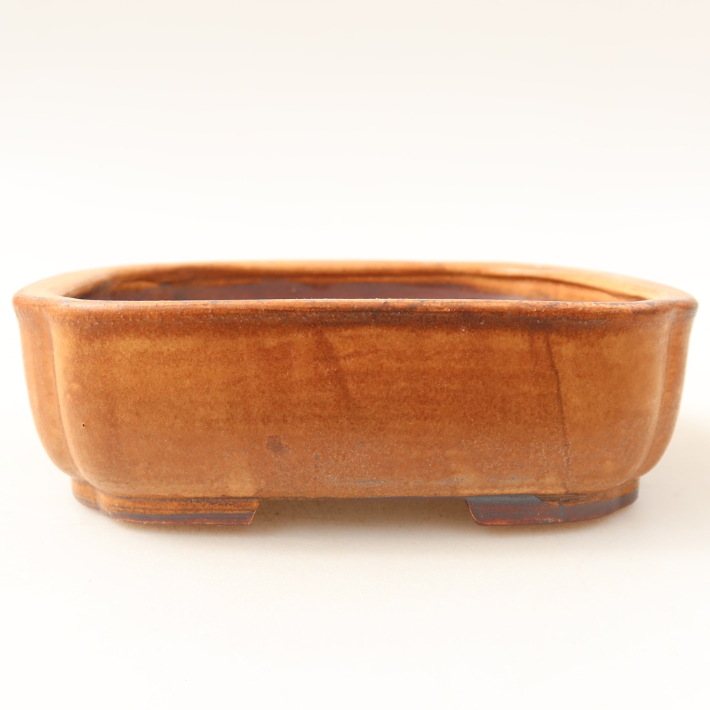 Keramická bonsai miska 13,5 x 12 x 4 cm, barva hnědá