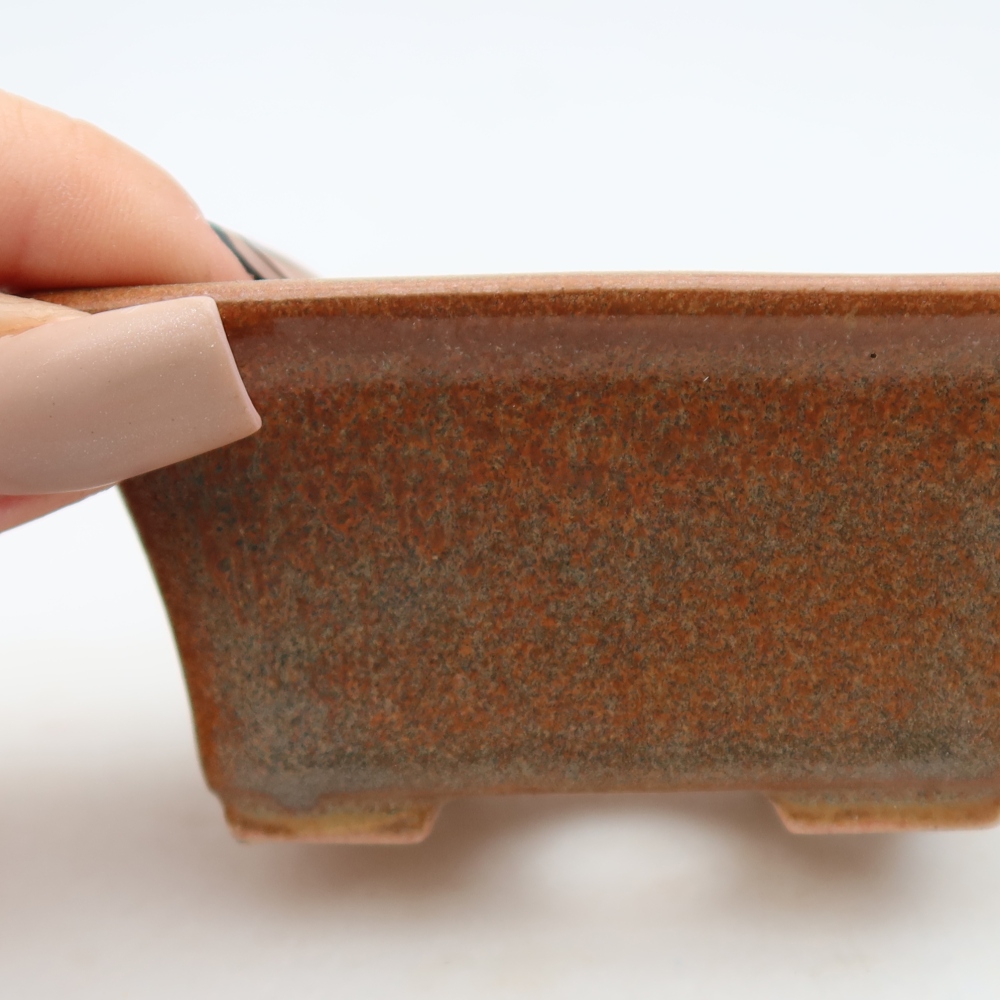 Keramická bonsai miska 8,5 x 6 x 4 cm, barva hnědá