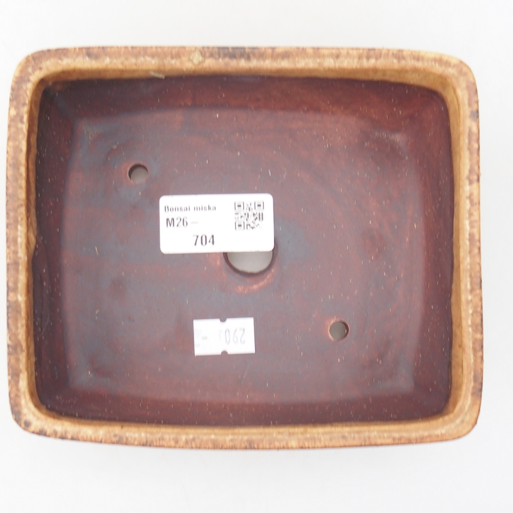Keramická bonsai miska 15 x 12 x 5 cm, barva hnědá