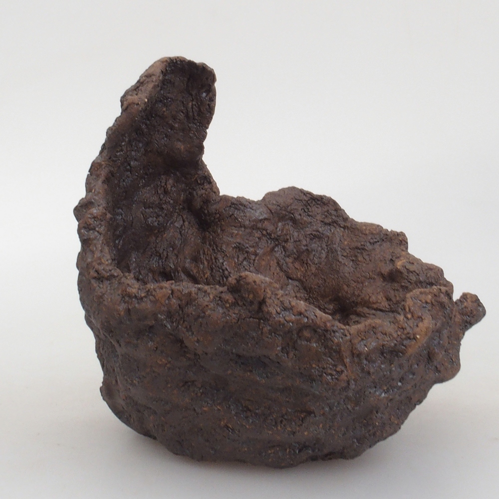 Keramická Skořápka  14 x 13 x 15 cm , barva hnědá