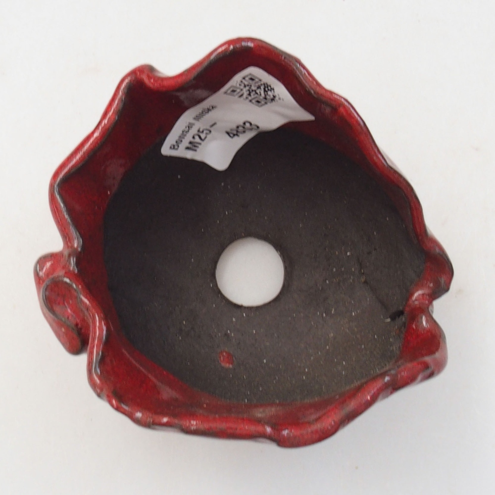 Keramická Skořápka  8 x 7,5 x 6 cm , barva červená
