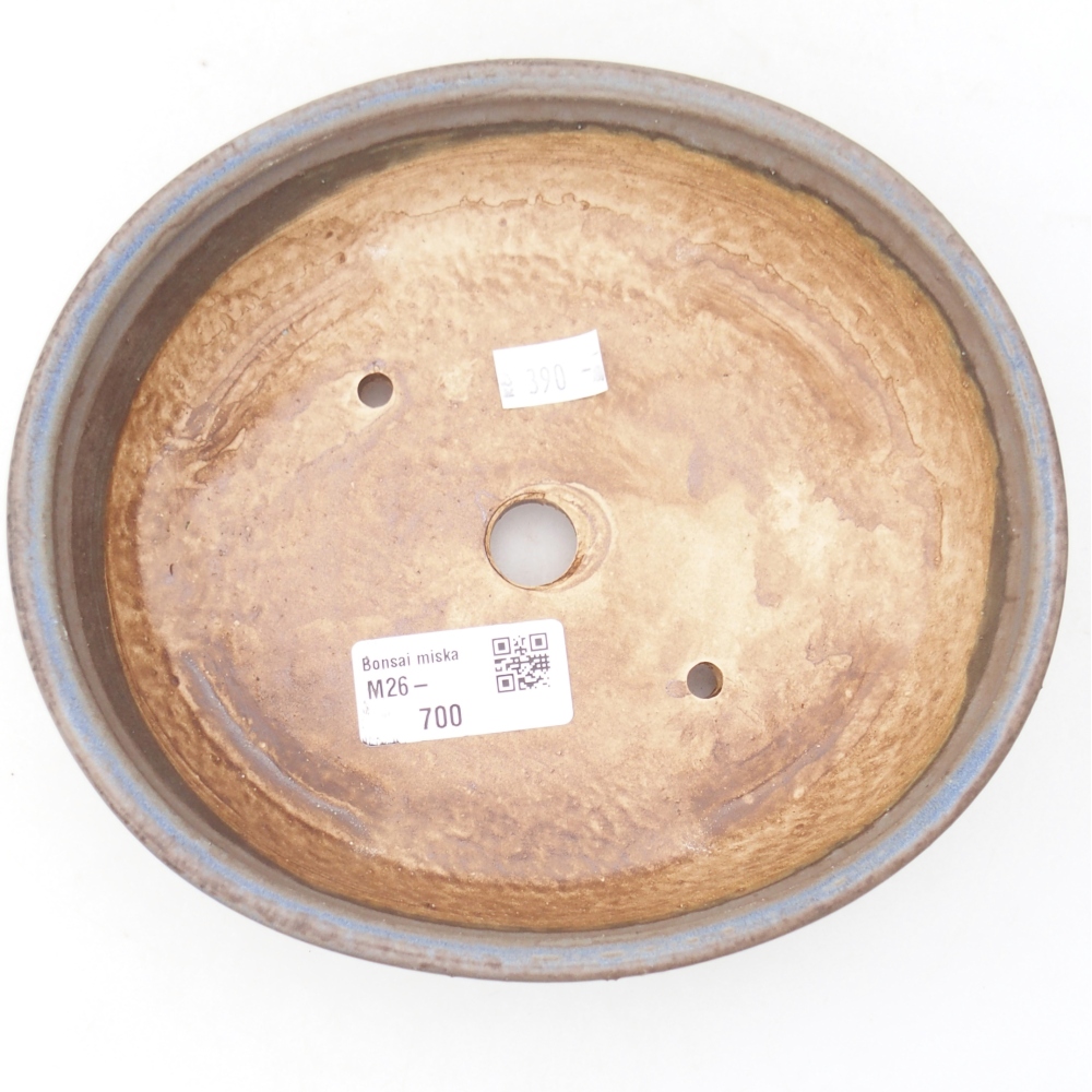 Keramická bonsai miska 18,5 x 16,5 x 4,5 cm, barva modrá
