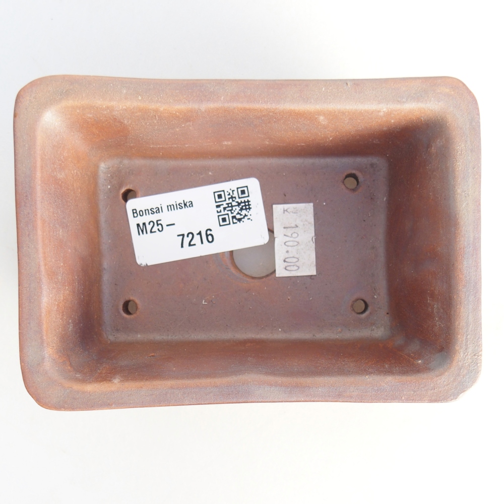 Keramická bonsai miska 11,5 x 8,5 x 4,5 cm, barva kovová