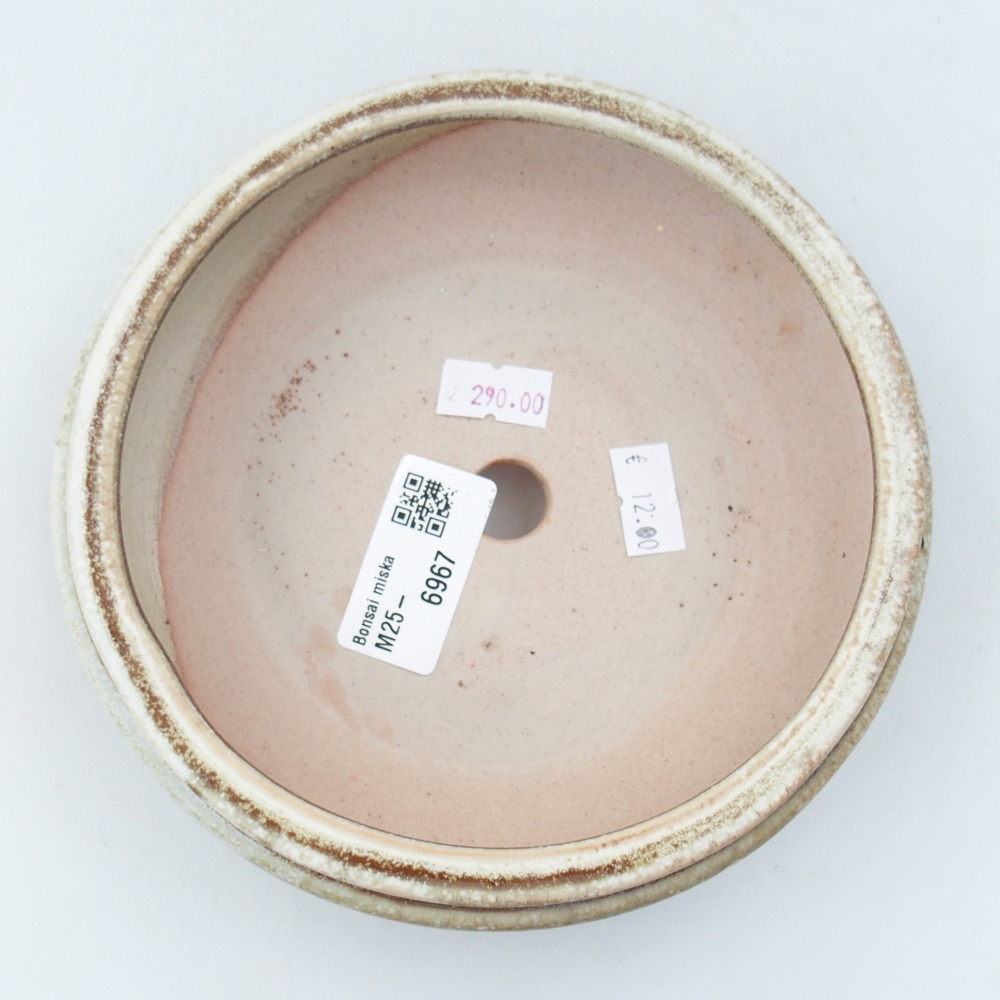 Keramická bonsai miska 15 x 15 x 5 cm, barva zelená