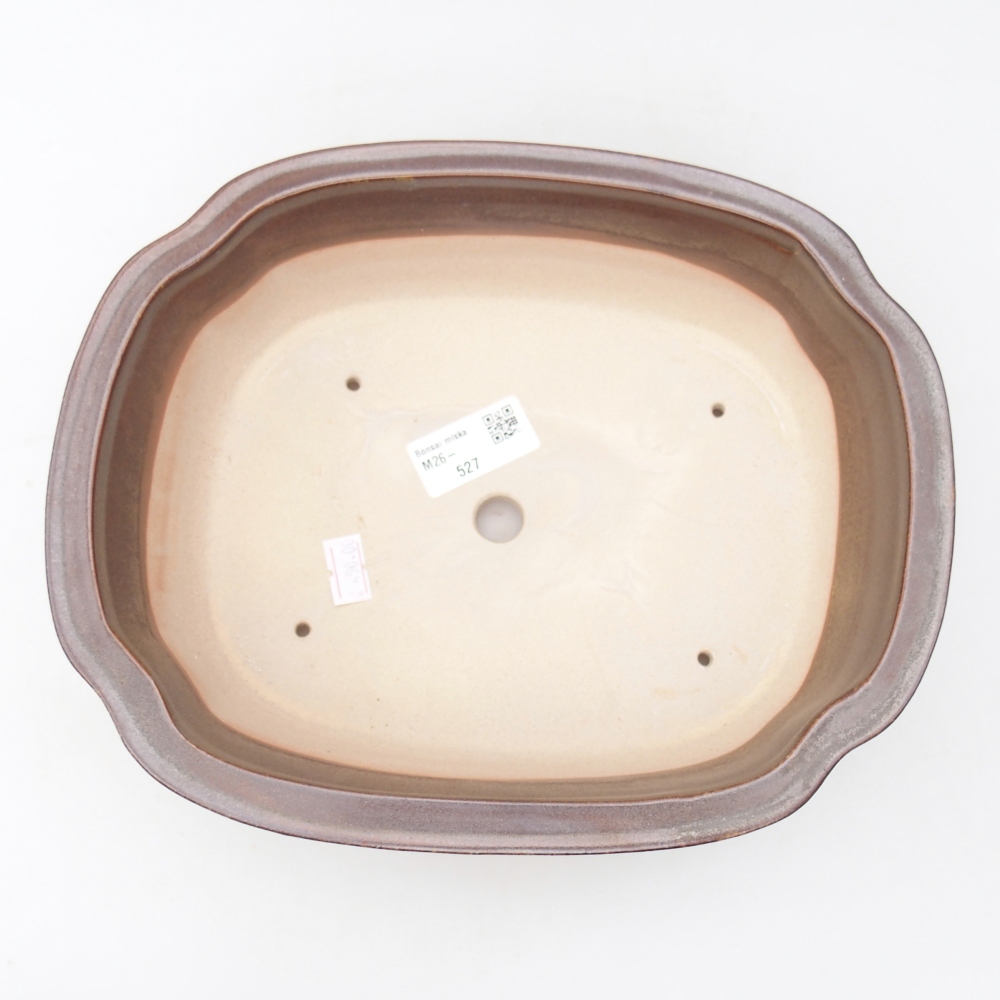 Keramická bonsai miska 25 x 21 x 7,5 cm, barva hnědá