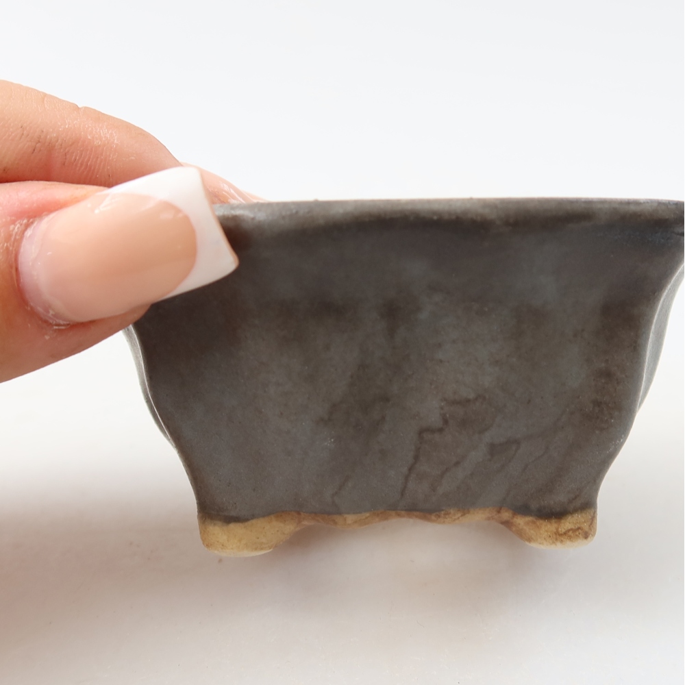 Keramická bonsai miska 7,5 x 7 x 3,5 cm, barva modrá