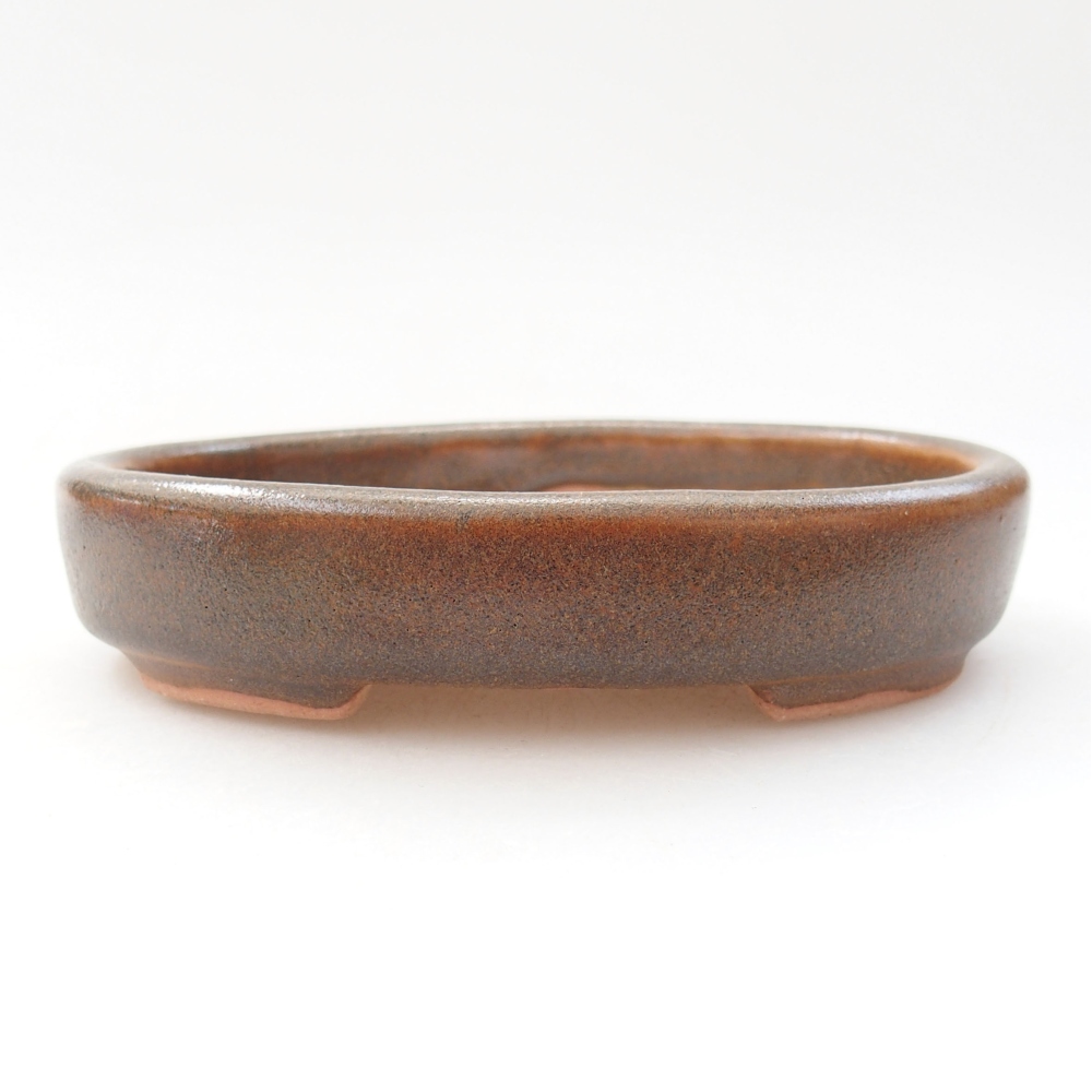 Keramická bonsai miska 11,5 x 9 x 2,5 cm, barva hnědá