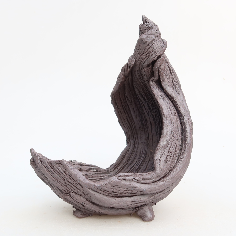 Keramická Skořápka  14,5 x 11,5 x 20 cm , barva hnědá