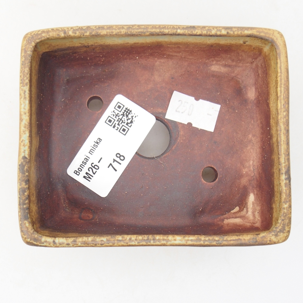 Keramická bonsai miska 10 x 8 x 4 cm, barva zelená