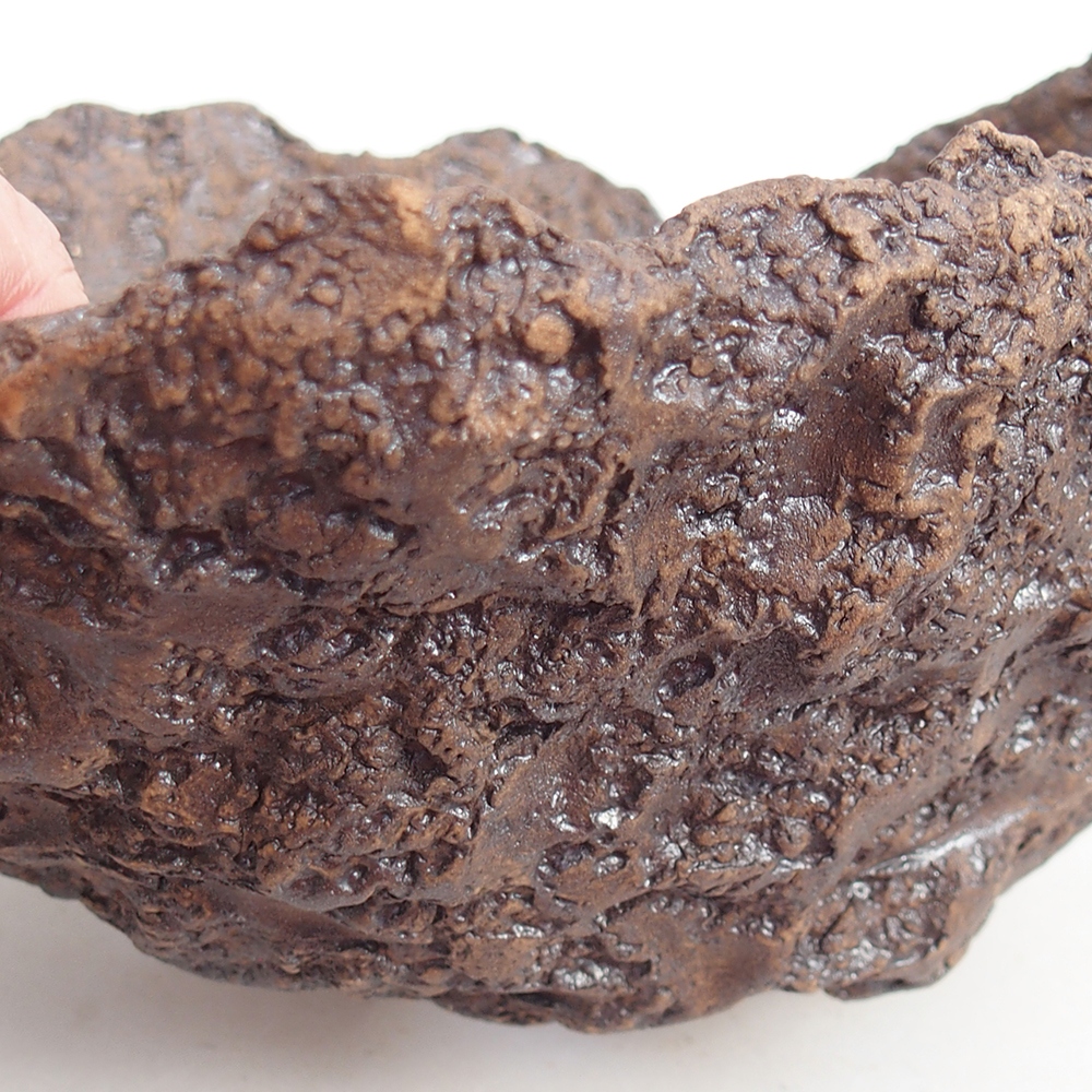 Keramická Skořápka 19 x 16 x 14 cm , barva hnědá