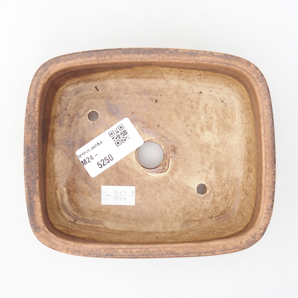 Keramická bonsai miska 14,5 x 11,5 x 4 cm, barva hnědá