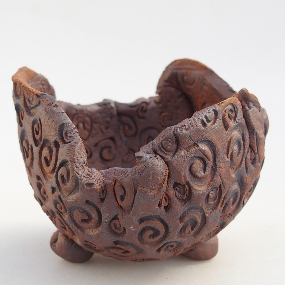 Keramická Skořápka 8 x 7,5 x 7 cm , barva hnědá