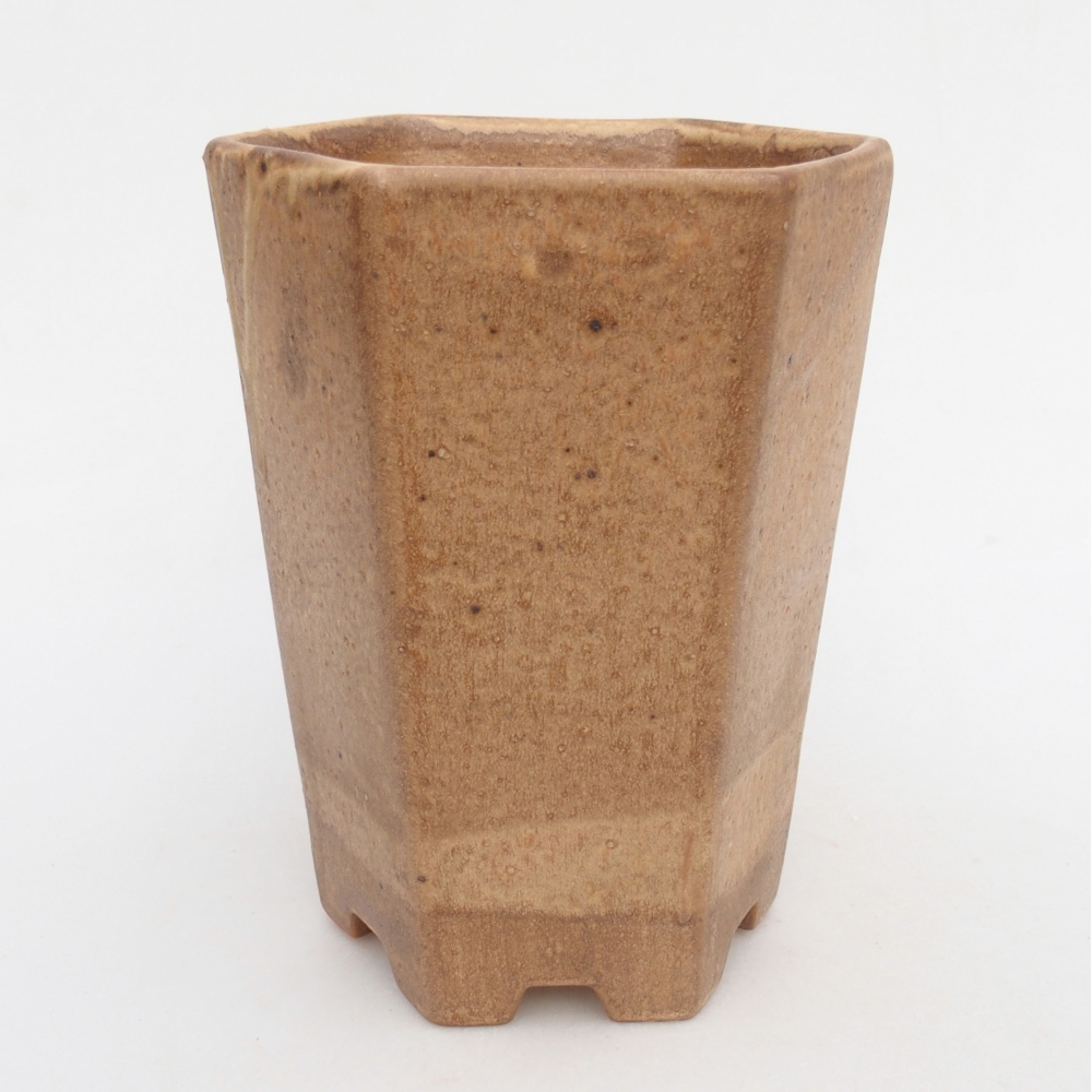 Keramická bonsai miska 12,5 x 11,5 x 16,5 cm, barva hnědá