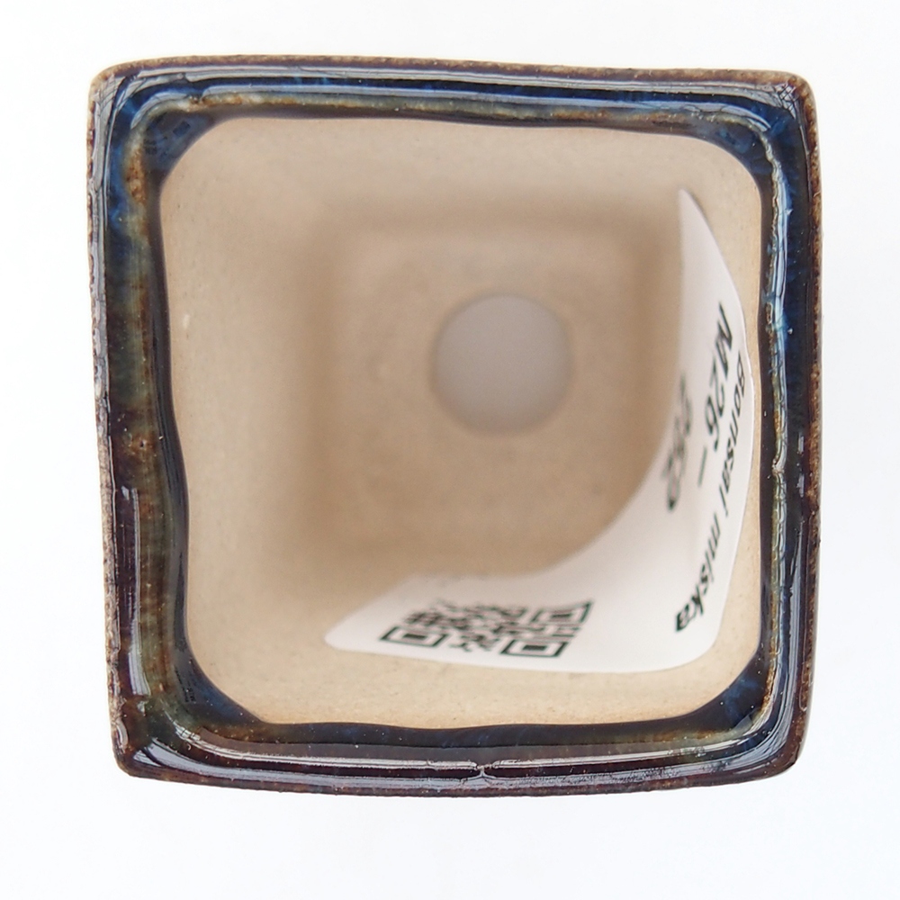 Mini bonsai miska 3,5 x 3,5 x 5 cm, barva modrá