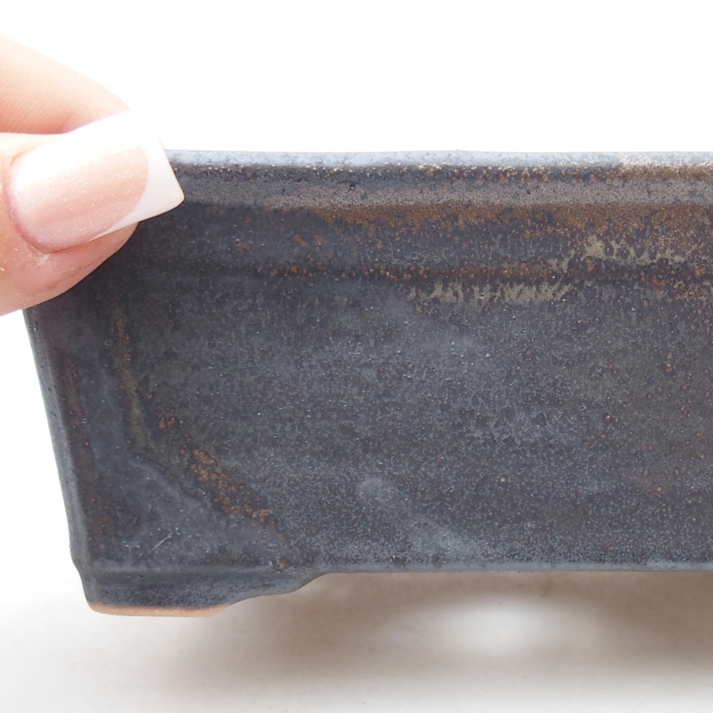 Keramická bonsai miska 13,5 x 10 x 5,5 cm, barva hnědá