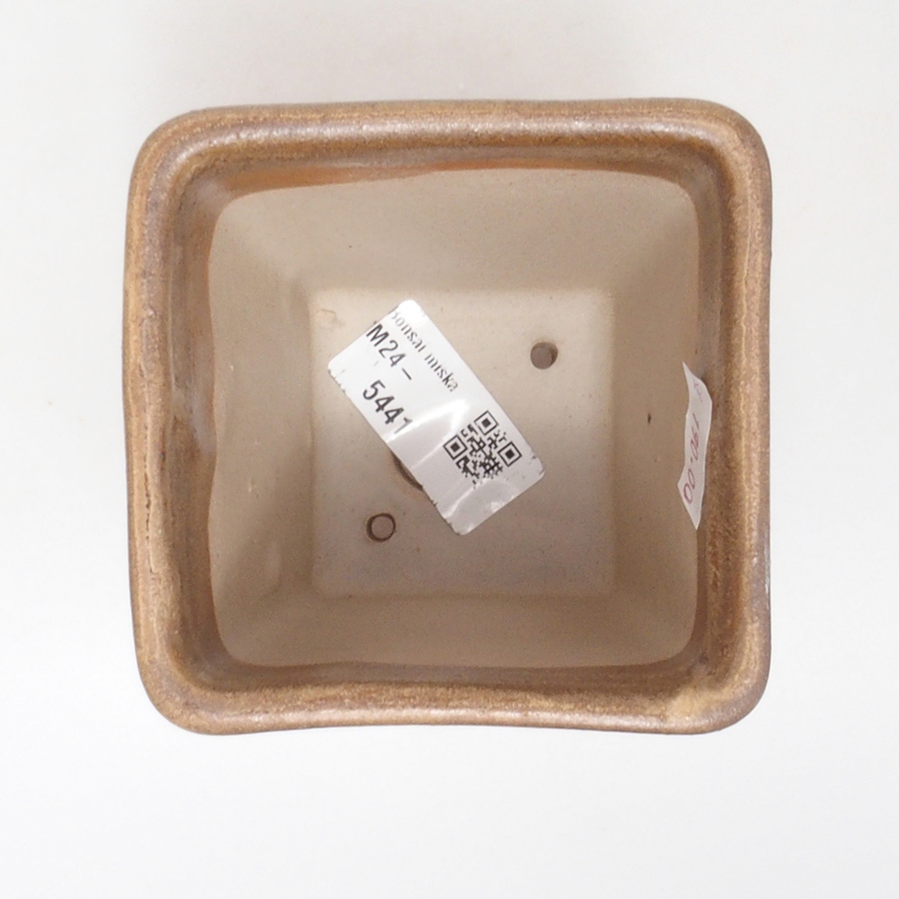 Keramická bonsai miska 8,5 x 8,5 x 11 cm, barva hnědá
