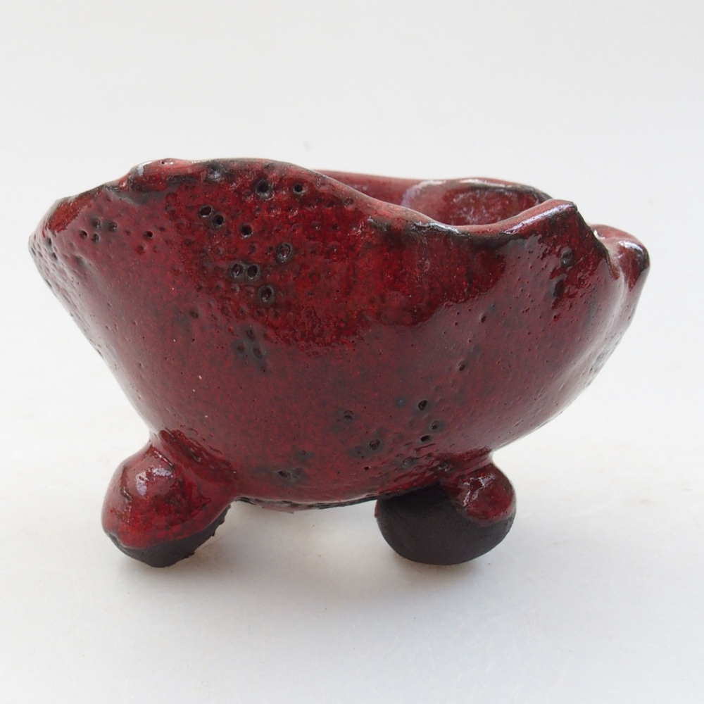 Keramická Skořápka  8 x 8 x 6 cm , barva červená