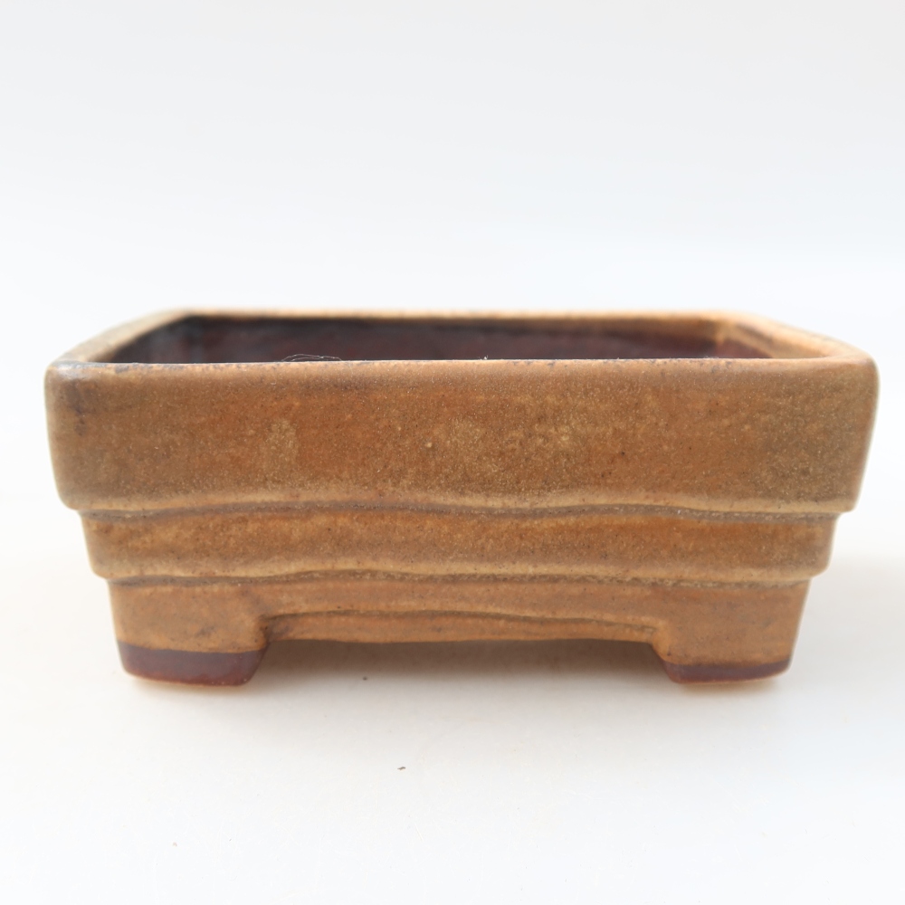 Keramická bonsai miska 9,5 x 7,5 x 3,5 cm, barva hnědá