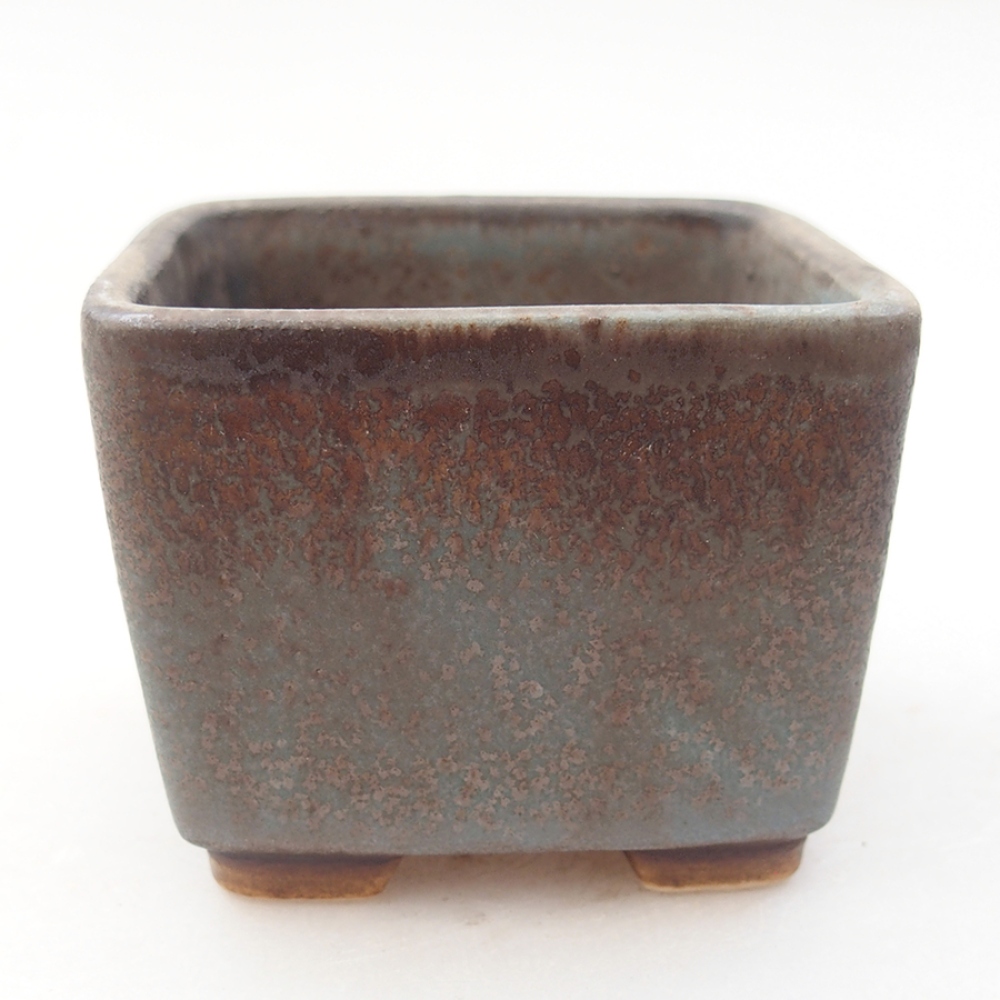 Keramická bonsai miska 6 x 6 x 4,5 cm, barva modrá