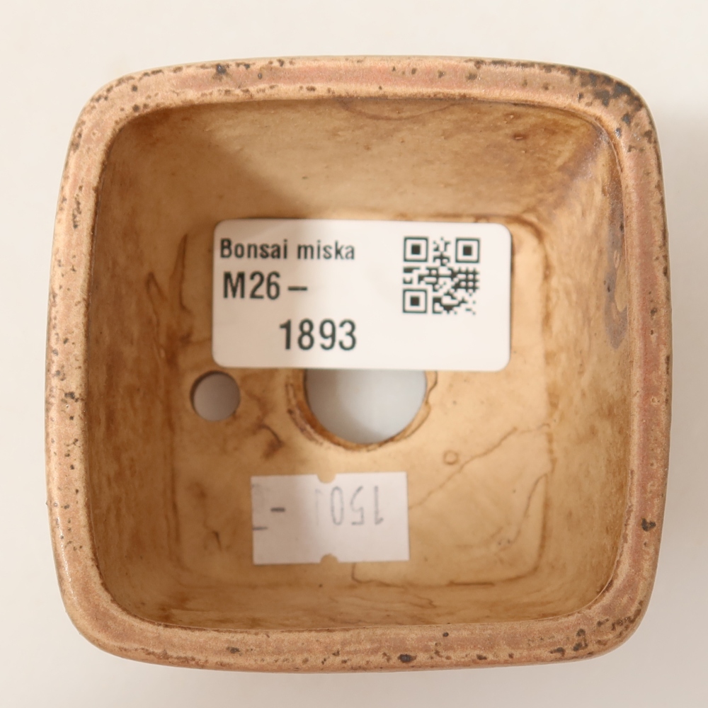 Keramická bonsai miska 6,5 x 6,5 x 4,5 cm, barva růžová