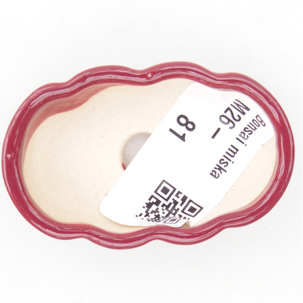 Mini bonsai miska 5,5 x 3,5 x 1,5 cm, barva vínová