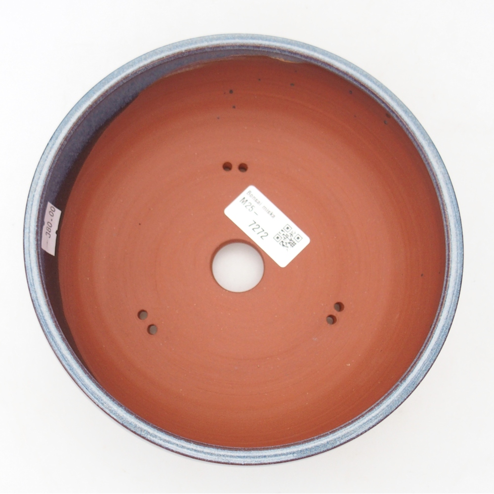 Keramická bonsai miska 18 x 18 x 7,5 cm, barva modrá