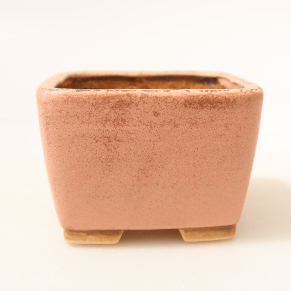 Keramická bonsai miska 6,5 x 6,5 x 4,5 cm, barva růžová