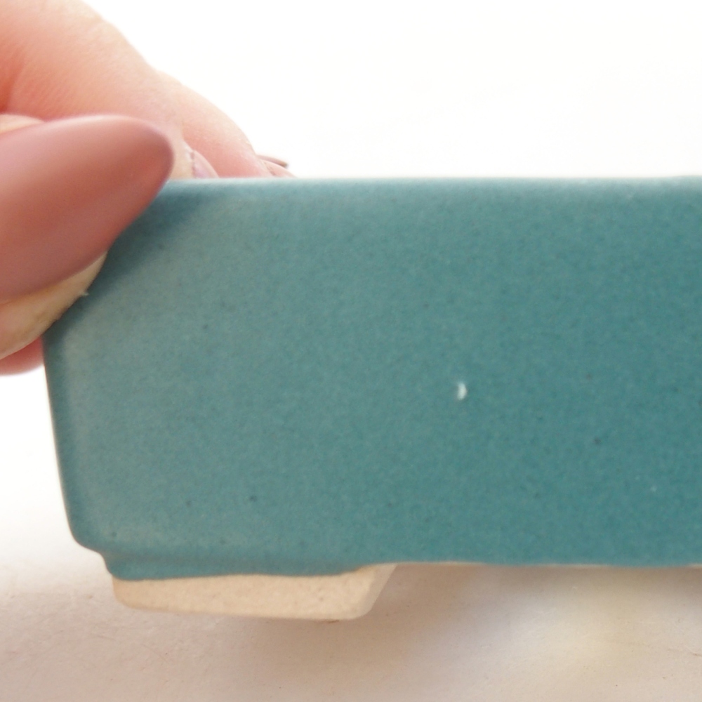 Keramická bonsai miska 8,5 x 7 x 3,5 cm, barva modrá