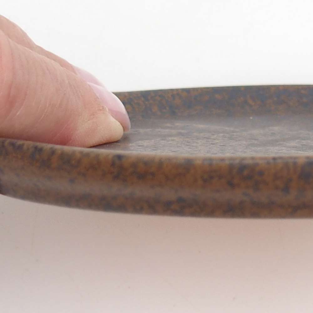 Keramická podmiska H30 - 12,5 x 10,5 x 1 cm - hnědá