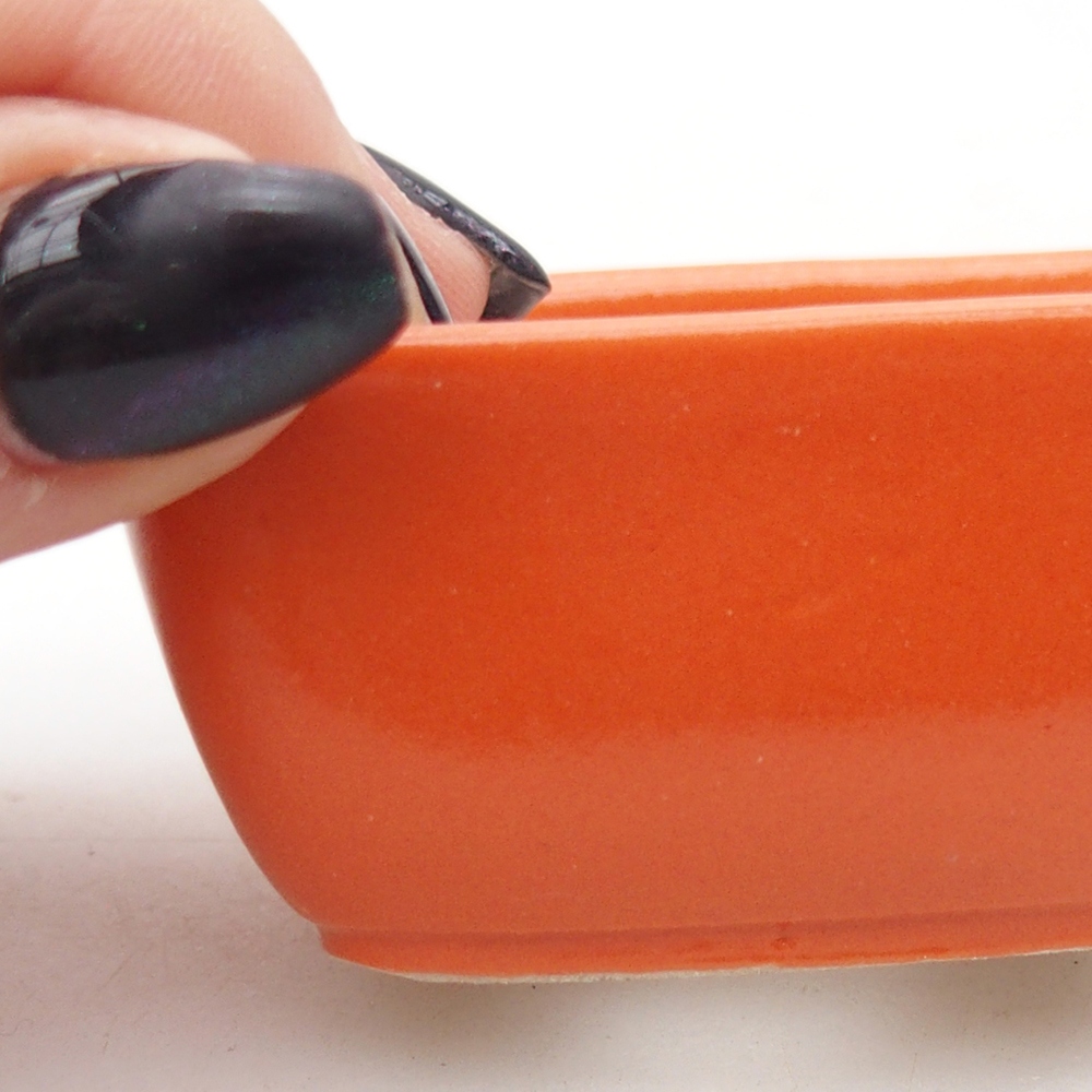 Mini bonsai miska 6 x 4,5 x 3 cm, barva oranžová