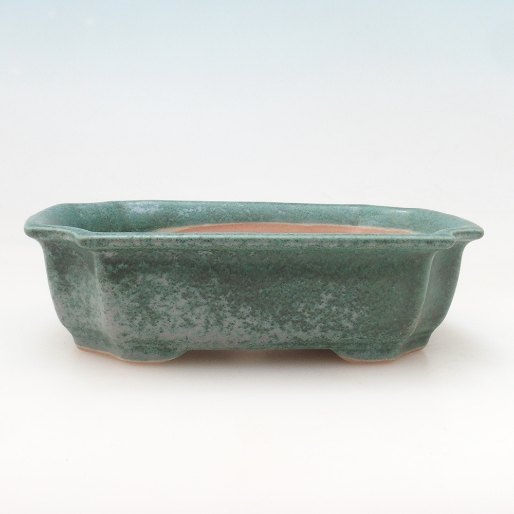 Bonsai miska + podmiska H17 - 15 x 10 x 4 cm. - zelená