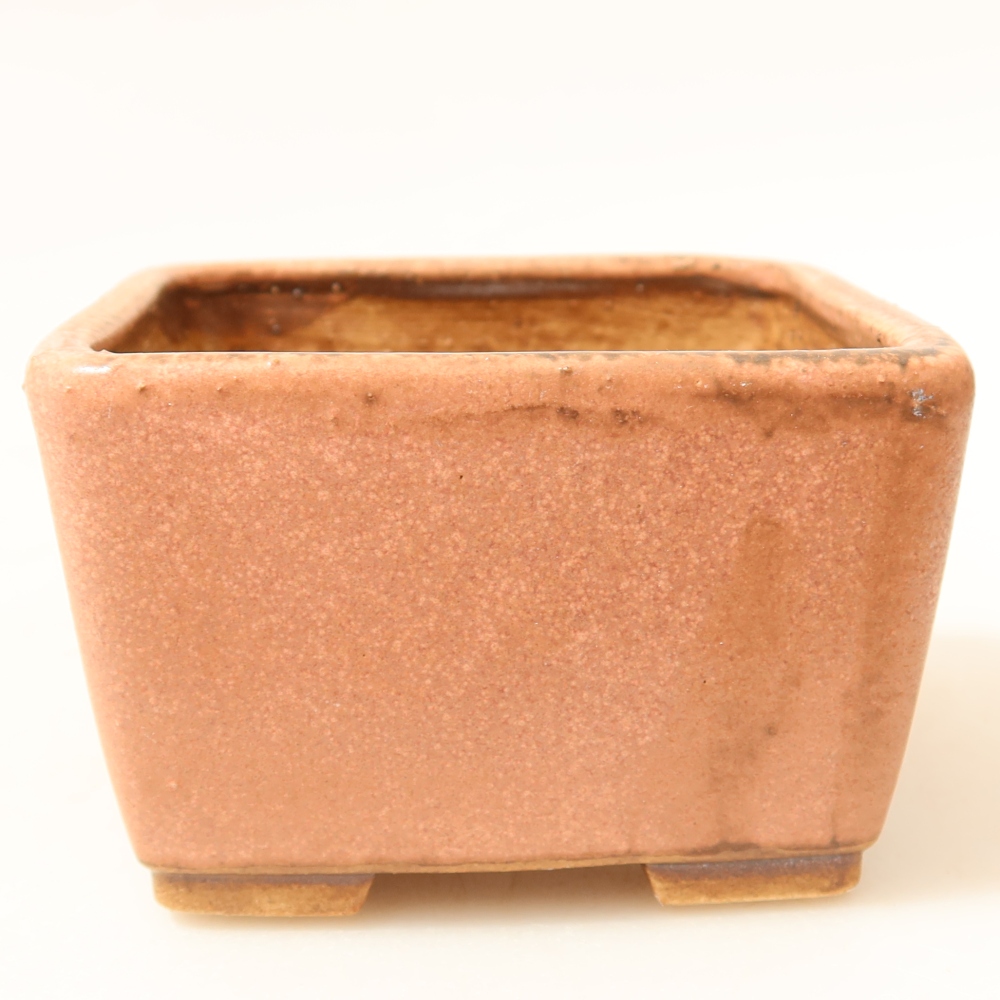 Keramická bonsai miska 8,5 x 8,5 x 5,5 cm, barva růžová