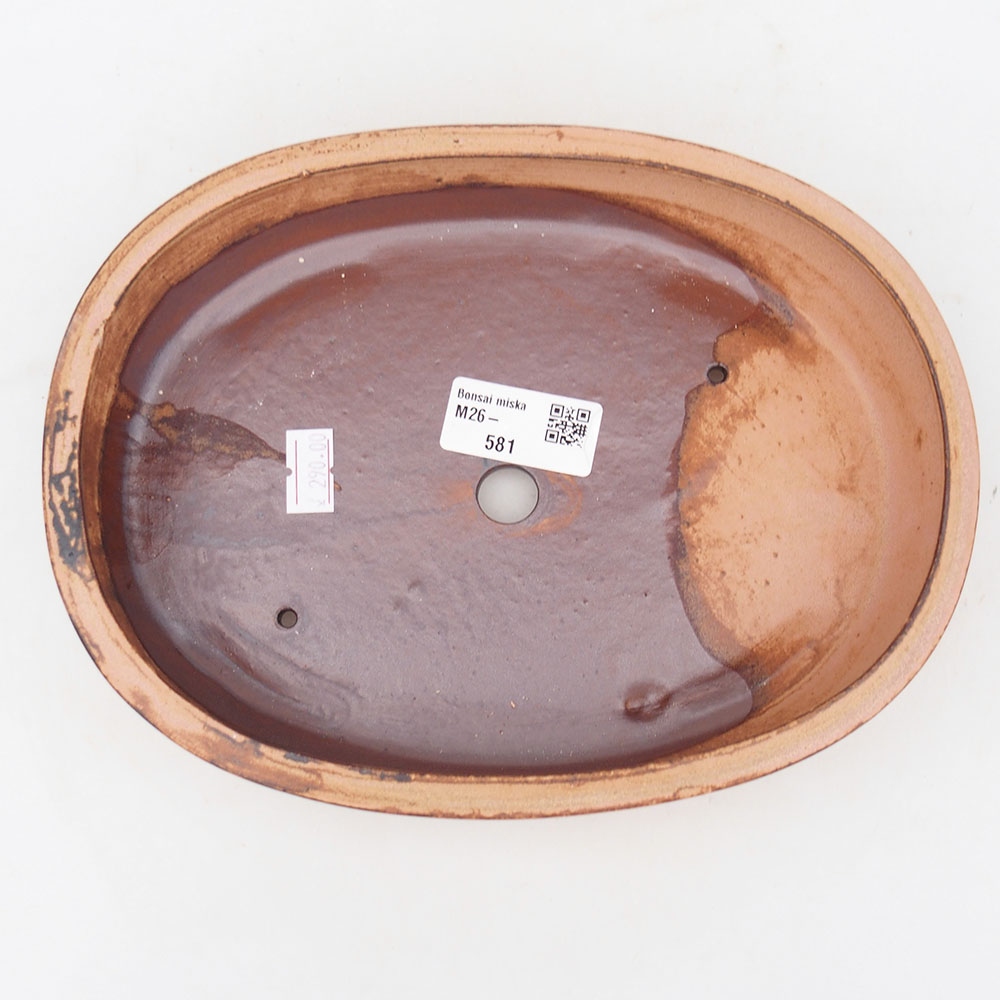 Keramická bonsai miska 22 x 17 x 4 cm, barva růžová